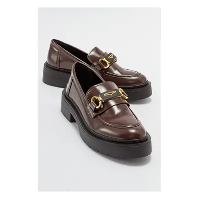 LuviShoes UNTE Coffee Turning Women's Loafers