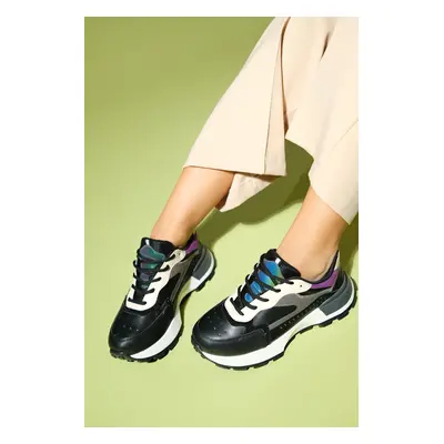 LuviShoes BLAJ Black Purple Women's Sports Shoes