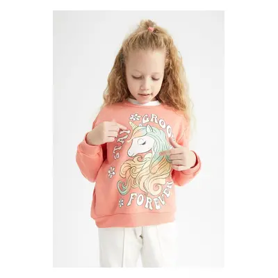 DEFACTO Girl's Crew Neck Sweatshirt