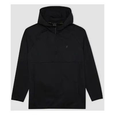 DEFACTO Fit Standard Fit Hooded Zippered Pique Sports Sweatshirt