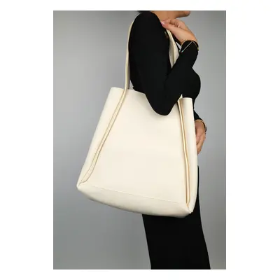 LuviShoes KLOS Cream Floater Women&#39;s Shoulder Bag