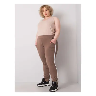 Kairi hnědé tepláky plus size velikosti