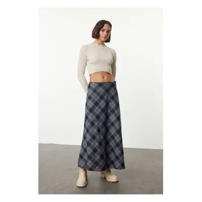 Trendyol Multicolor Low Waist Plaid Pattern A-line Maxi Length Woven Skirt