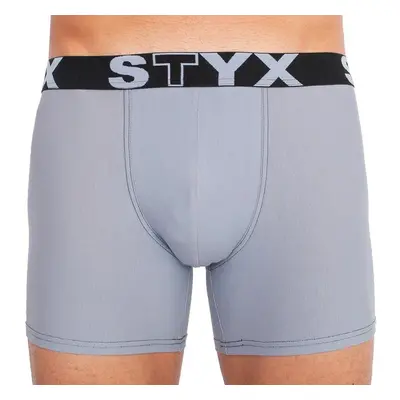 Pánské boxerky Styx long sportovní guma světle šedé