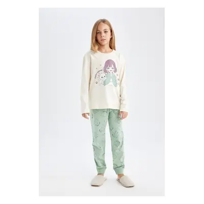 DEFACTO Girls Anime Patterned Long Sleeve Cotton Pajama Set