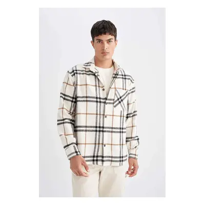 DEFACTO Regular Fit Plaid Lumberjack Flannel Long Sleeve Shirt