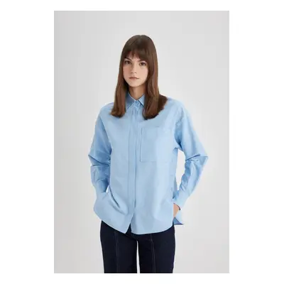 DEFACTO Relax Fit Poplin Long Sleeve Shirt Tunic