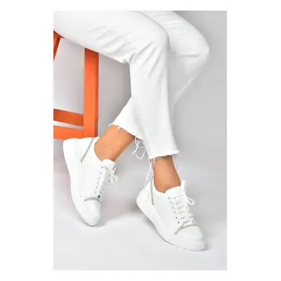 Fox Shoes White Stone Detailed Casual Sports Shoes Sneakers