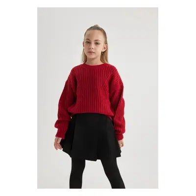 DEFACTO Girl's Crew Neck Knitwear Sweater