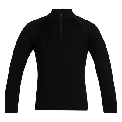 Dětské tričko Icebreaker K Tech LS Half Zip BLACK