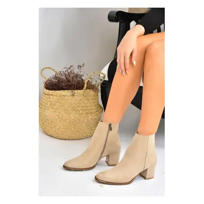 Fox Shoes Beige Suede Women's Boots