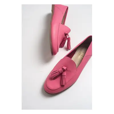 LuviShoes F04 Pink Skin Genuine Leather Shoes