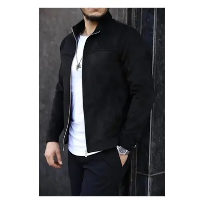 24285 Dewberry Suede Mens Jacket-BLACK