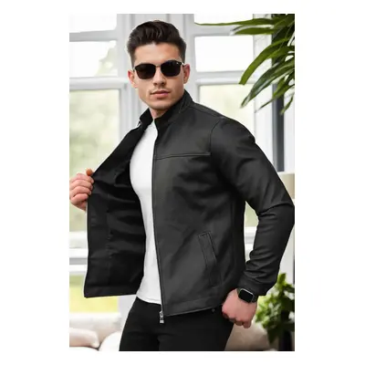 13250 Dewberry PU Mens Jacket-BLACK