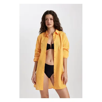 DEFACTO Fall In Love Regular Fit Cotton Beach Shirt