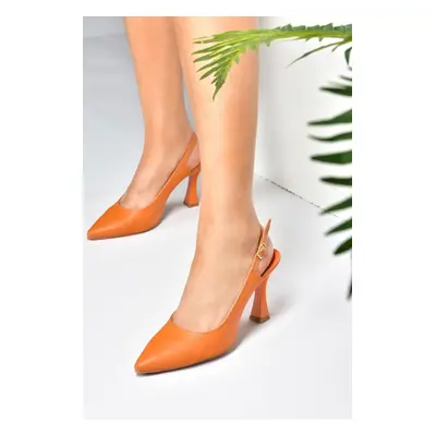 Fox Shoes Orange Women's Thin Heeled Shoes