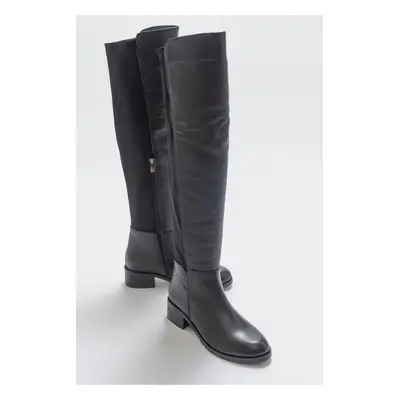 LuviShoes Black Leather Women's Boots