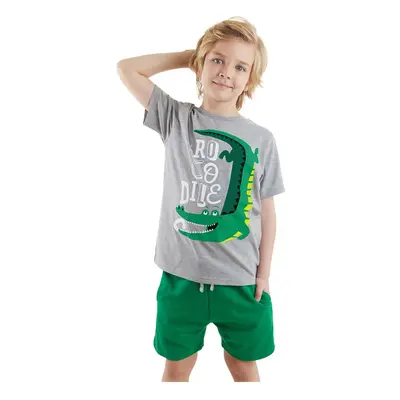 Denokids Croco Boy Summer T-shirt Shorts Set