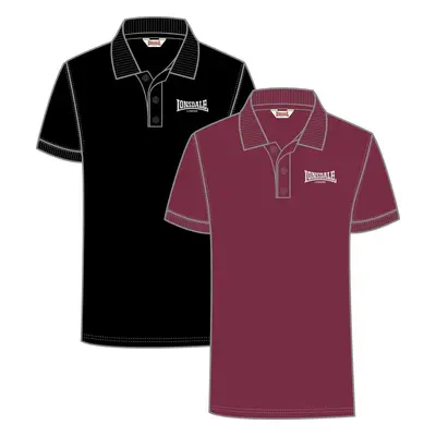 Lonsdale Men's polo shirt regular fit double pack