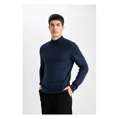 DEFACTO Slim Fit Slim Fit Half Turtleneck Basic Plain Knitwear Sweater