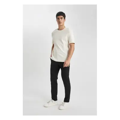 DEFACTO Jogger Pants All-Way Stretch Button Basic Plain Pocket Straight Leg