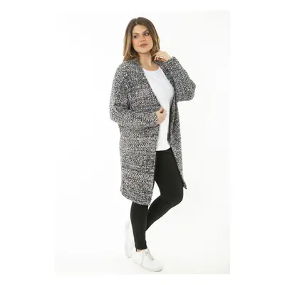 Dámský pletený svetr Plus Size Colorful Thick Knitwear Cardigan