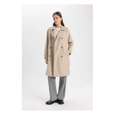 DEFACTO Waterproof Regular Fit Belted Trench Coat