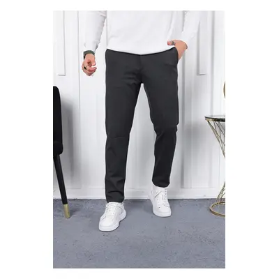 36197 Dewberry Ids Slim Fit Lycra Fabric Mens Trousers-ANTHRACITE