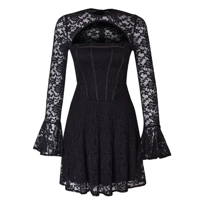 Trendyol Black Corset Detailed Knitted Lace Short Elegant Evening Dress