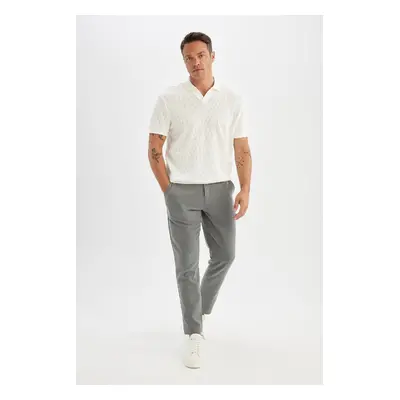 DEFACTO Pants Tailored Fit Basic Straight Leg All-Way Stretch Pocket