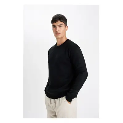 DEFACTO Standard Fit Regular Cut Crew Neck Basic Knitwear Sweater