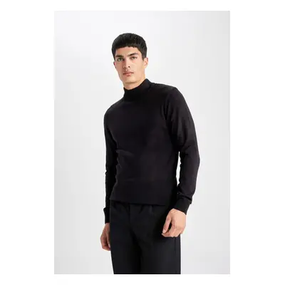 DEFACTO Slim Fit Slim Fit Half Turtleneck Basic Plain Knitwear Sweater