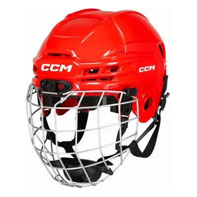 CCM Tacks red Hokejová helma Combo Žák (youth)