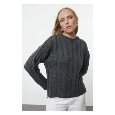 Trendyol Bone More Sustainable Soft Texture Basic Knit Sweater