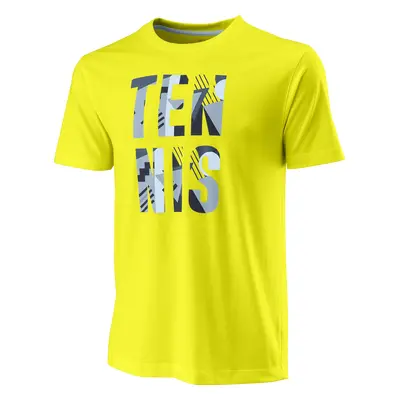 Pánské tričko Wilson Stacked Tennis Tech Tee Sulphur Spring