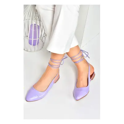 Fox Shoes Women's Lilac Tied Ankle Flats shoes