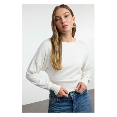 Trendyol Ecru Basic Premium Quality Knitwear Sweater