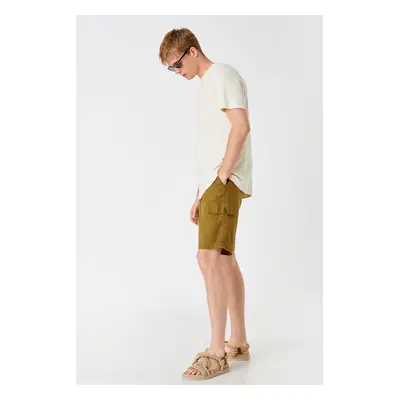 Koton Linen Mix Cargo Chino Shorts