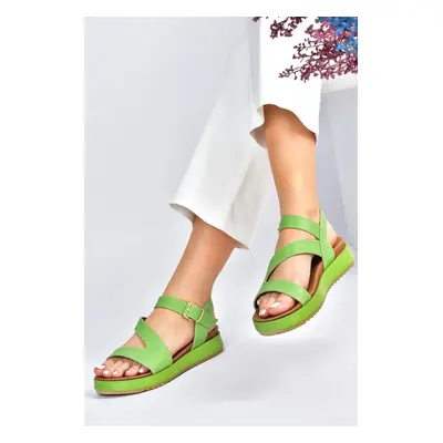 Fox Shoes Green Women's Daily Sandals