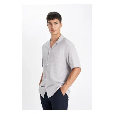 DEFACTO Relax Fit Polo Collar Combed Cotton Short Sleeve Shirt