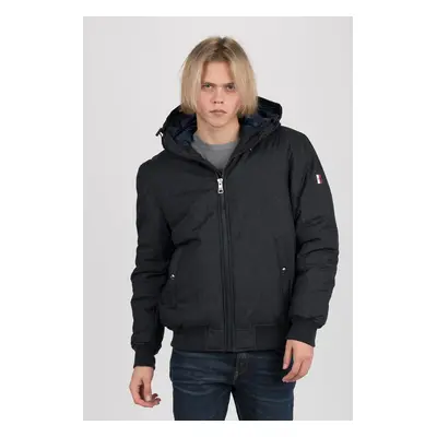 Tommy Hilfiger Jacket - STRUCTURE HOODED BOMBER dark blue