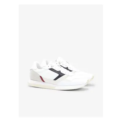 Bílé dámské kožené tenisky Tommy Hilfiger Essential Runner - Dámské