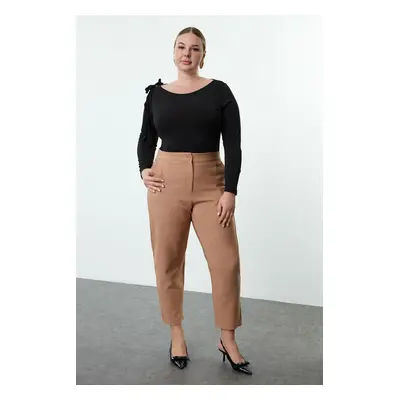 Trendyol Curve Mink Cigarette Woven Fabric Pants