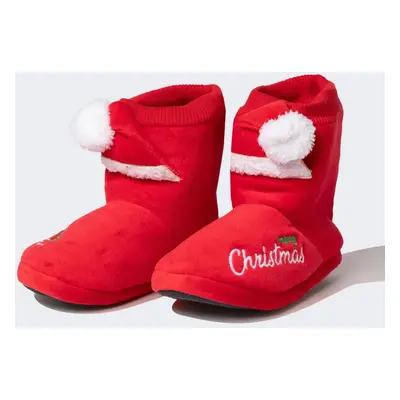 DEFACTO Boy's Christmas Themed Flat Sole Home Boots