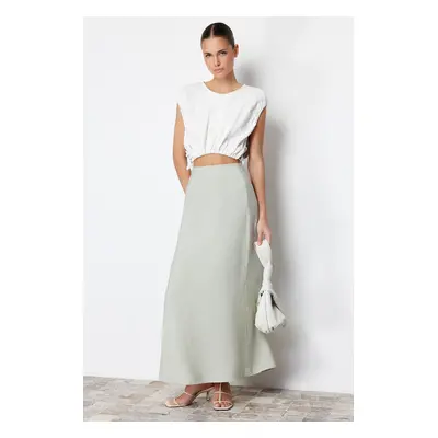 Trendyol Mint Modal A-line Maxi Length Woven Skirt