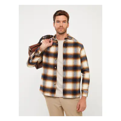 LC Waikiki Comfortable Fit Long Sleeve Plaid Men's Shirt Jacket