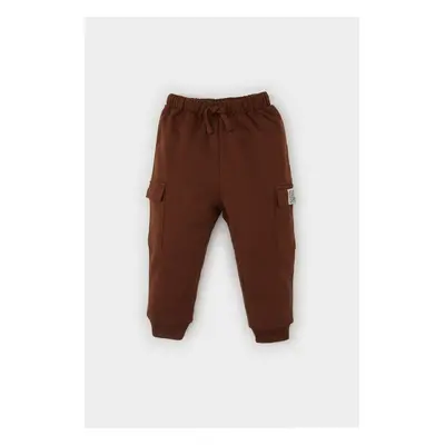 DEFACTO Baby Boy Label Printed Elastic Waistband Cargo Pocket Sweatpants