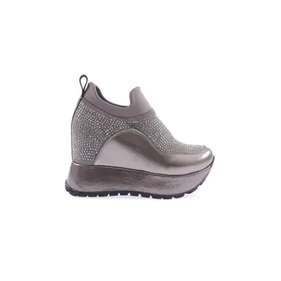 DGN 927-23y Women's Mega Thick Sole Silver Stone Sneakers Sneakers.