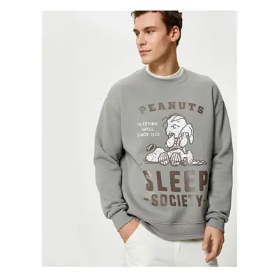 Koton Snoopy Crew Neck Sweat Comfortable Cut Licensed Printed