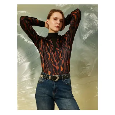 Koton Patterned Satin Shirt